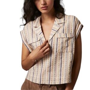 Anthropologie Boxy Linen Blouse